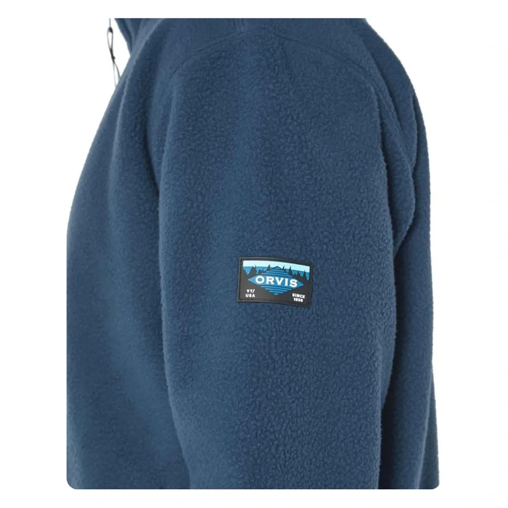 ★ NWT Orvis Men’s Full Zip Heavyweight Fleece Jacket - Blue ★ - Picture 13 of 16